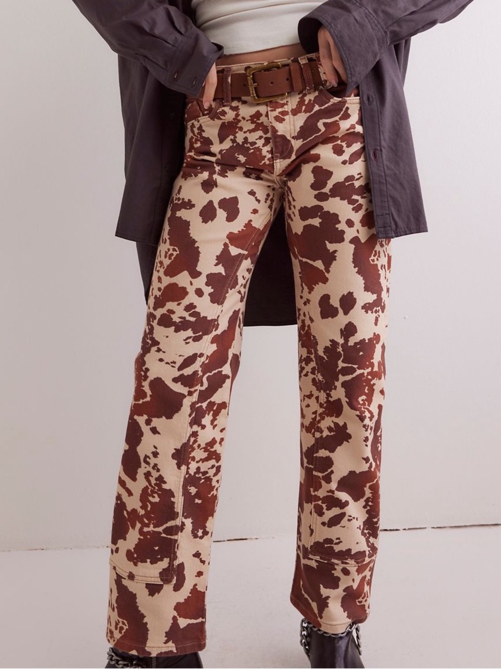 We The Free Risk Taker Mid-Rise Printed Jeans Size 32 - Picture 1 of 5